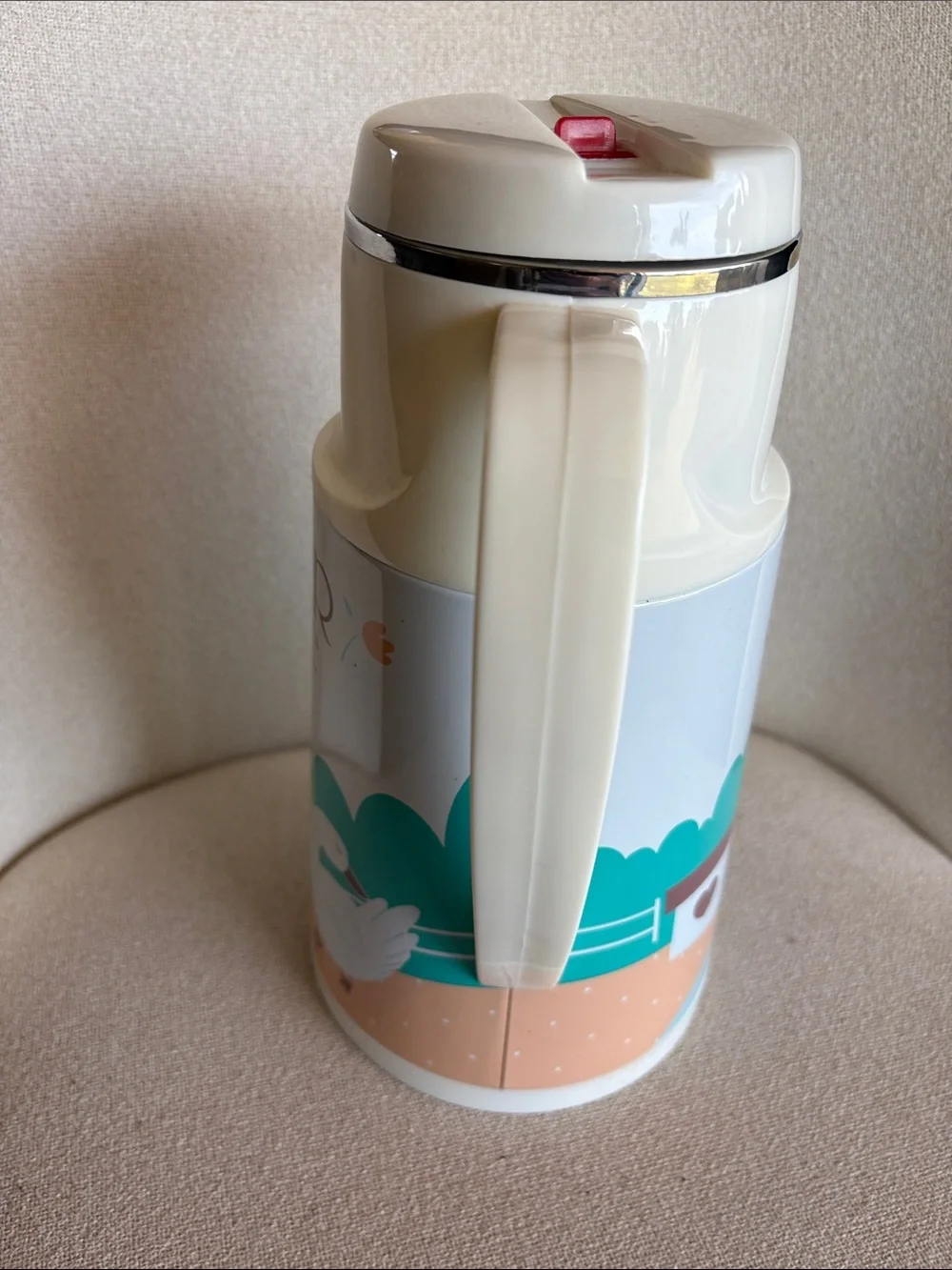 VTG Blue Ribbon Kitchen Country Cottage Goose Thermos Carafe